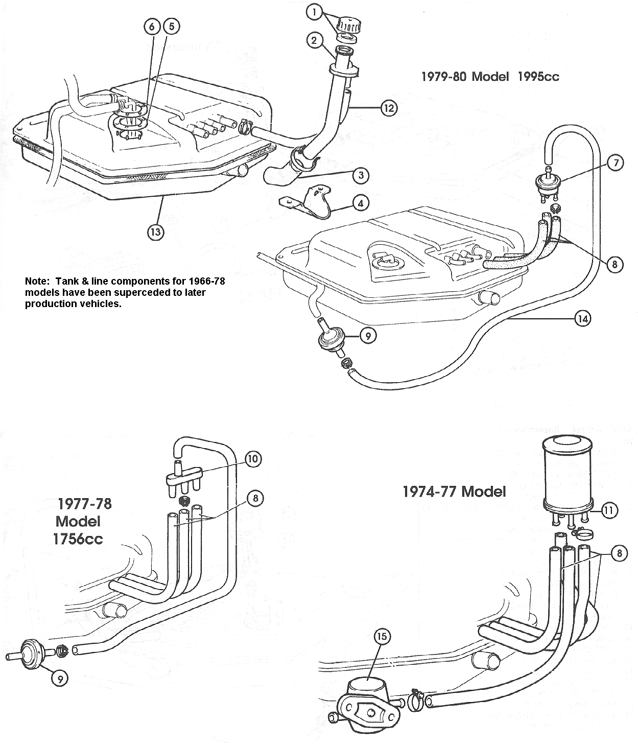Fuel Tank & Lines – Carburettor Models